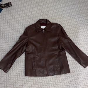 Liz Claiborne brown vintage leather jacket